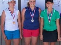 Cara Wilfong 3rd, Maylie Holt 2nd, Mikala Jungmeyer 1st- 14-15 Girls