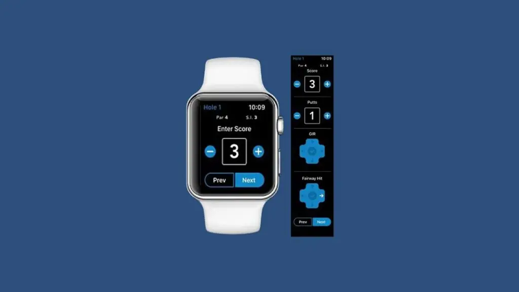 an apple watch with the ghin app running on it